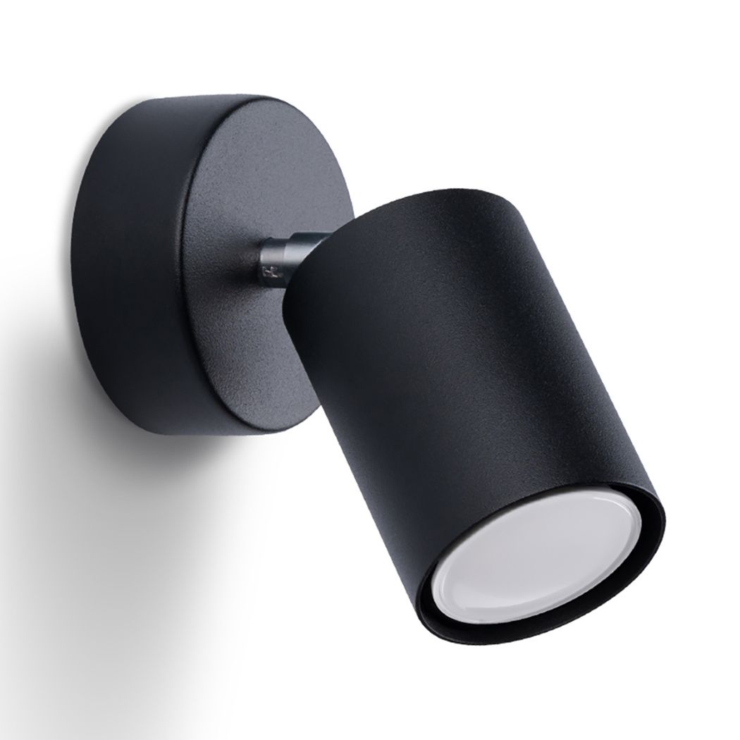 Applique murale spot orientable en métal noir ou blanc