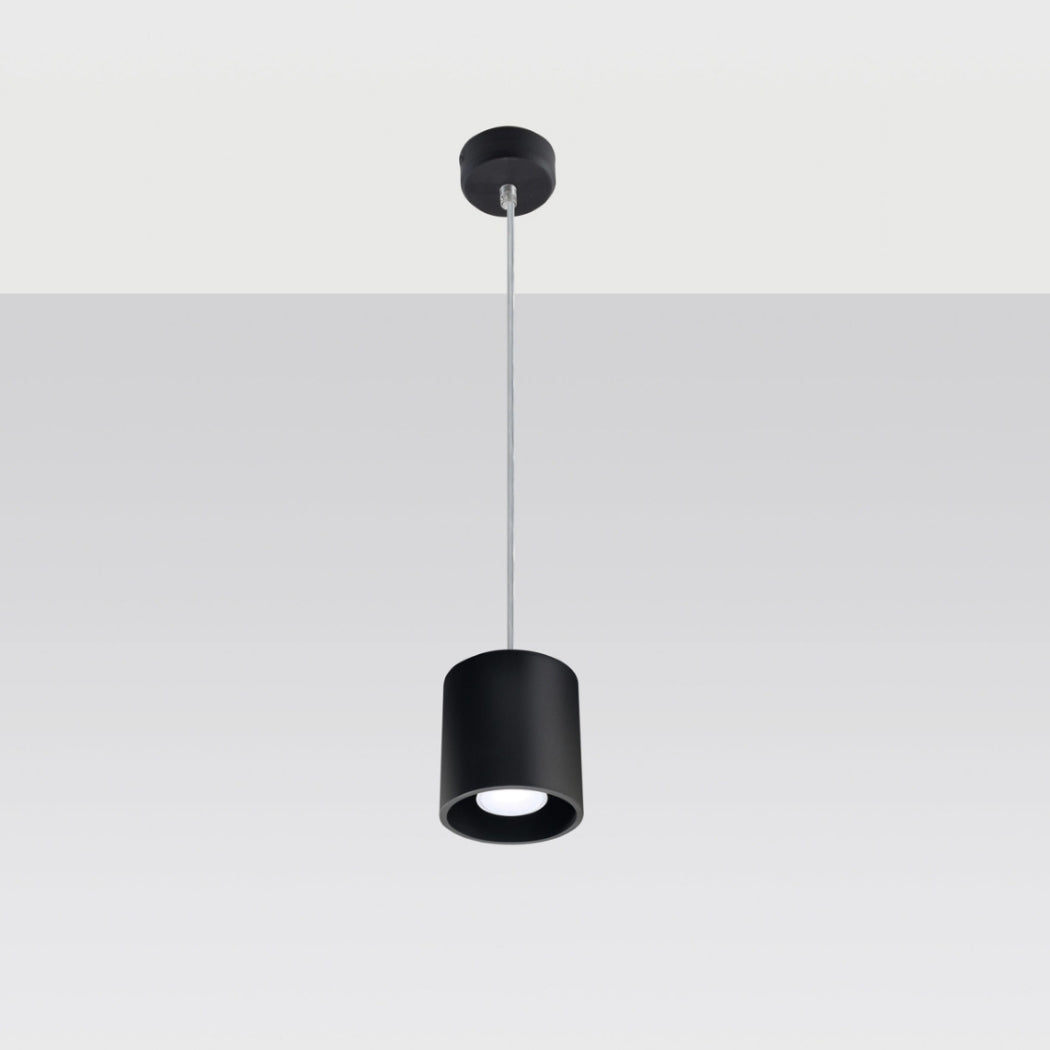 Suspension minimaliste cylindrique en aluminium