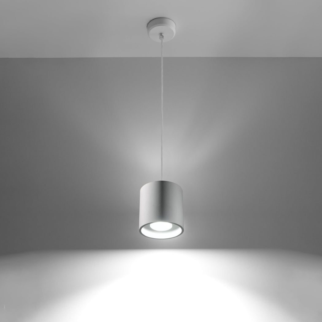 Suspension minimaliste cylindrique en aluminium