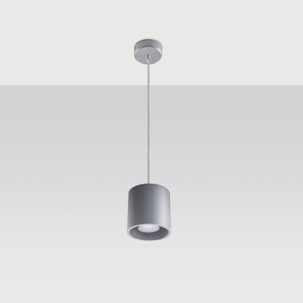 Suspension minimaliste cylindrique en aluminium