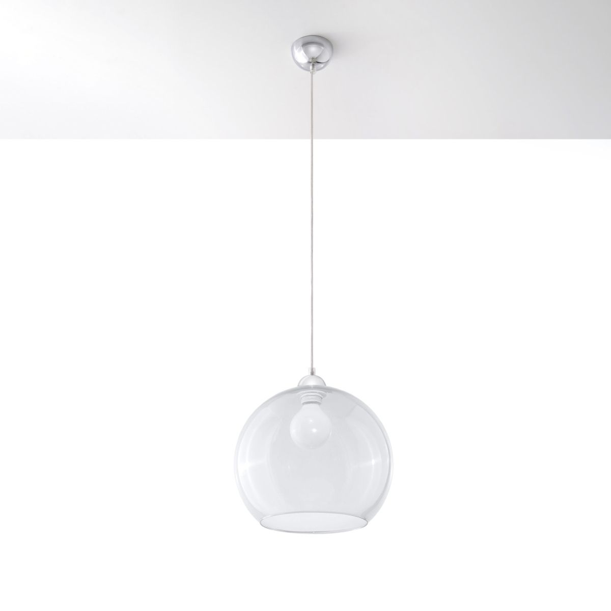 Suspension globe en verre design en plusieurs coloris