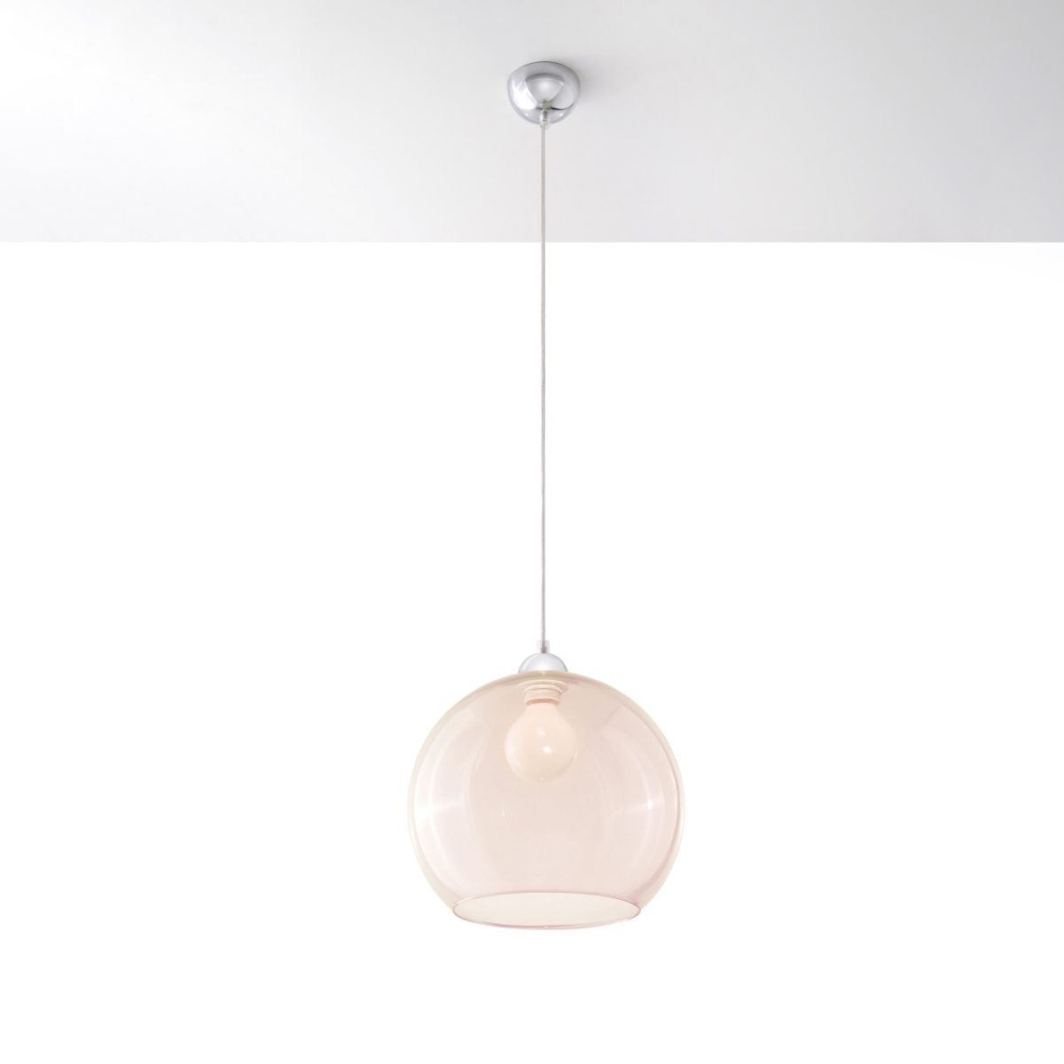 Suspension globe en verre design en plusieurs coloris