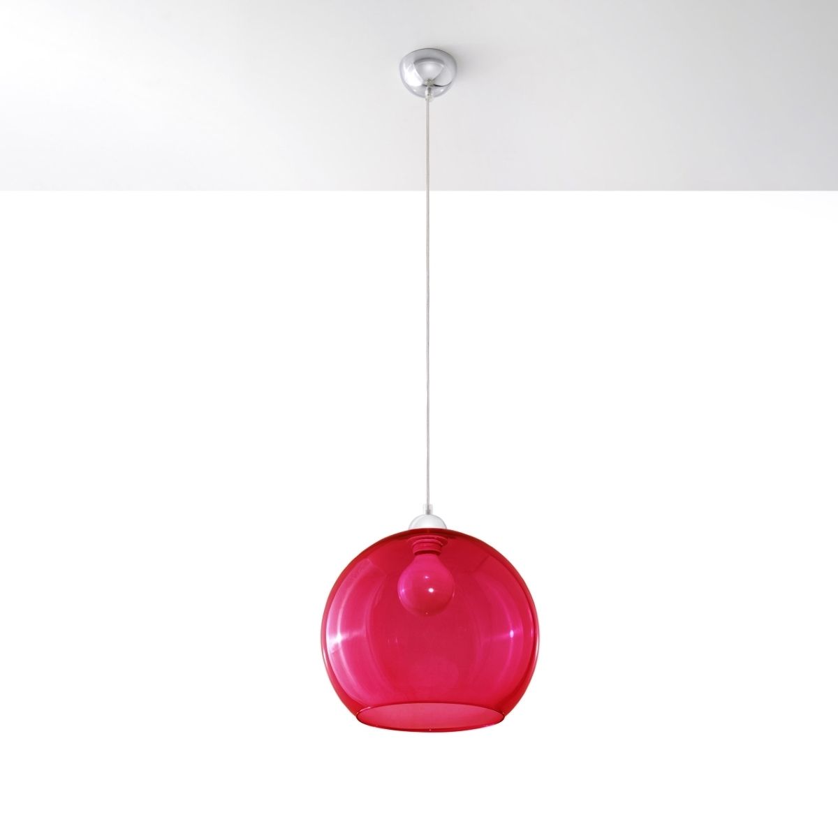 Suspension globe en verre design en plusieurs coloris