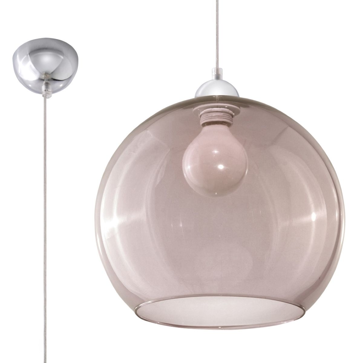 Suspension globe en verre design en plusieurs coloris