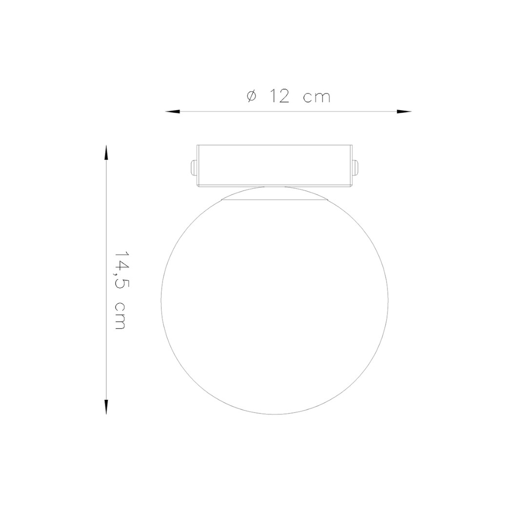 Lustre plafonnier boule en verre au style minimaliste