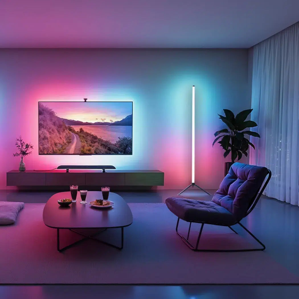 Lampadaire intelligent LED d’angle atmosphère créative