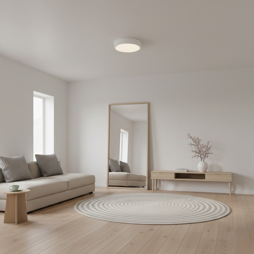 Lustre plafonnier LED design blanc