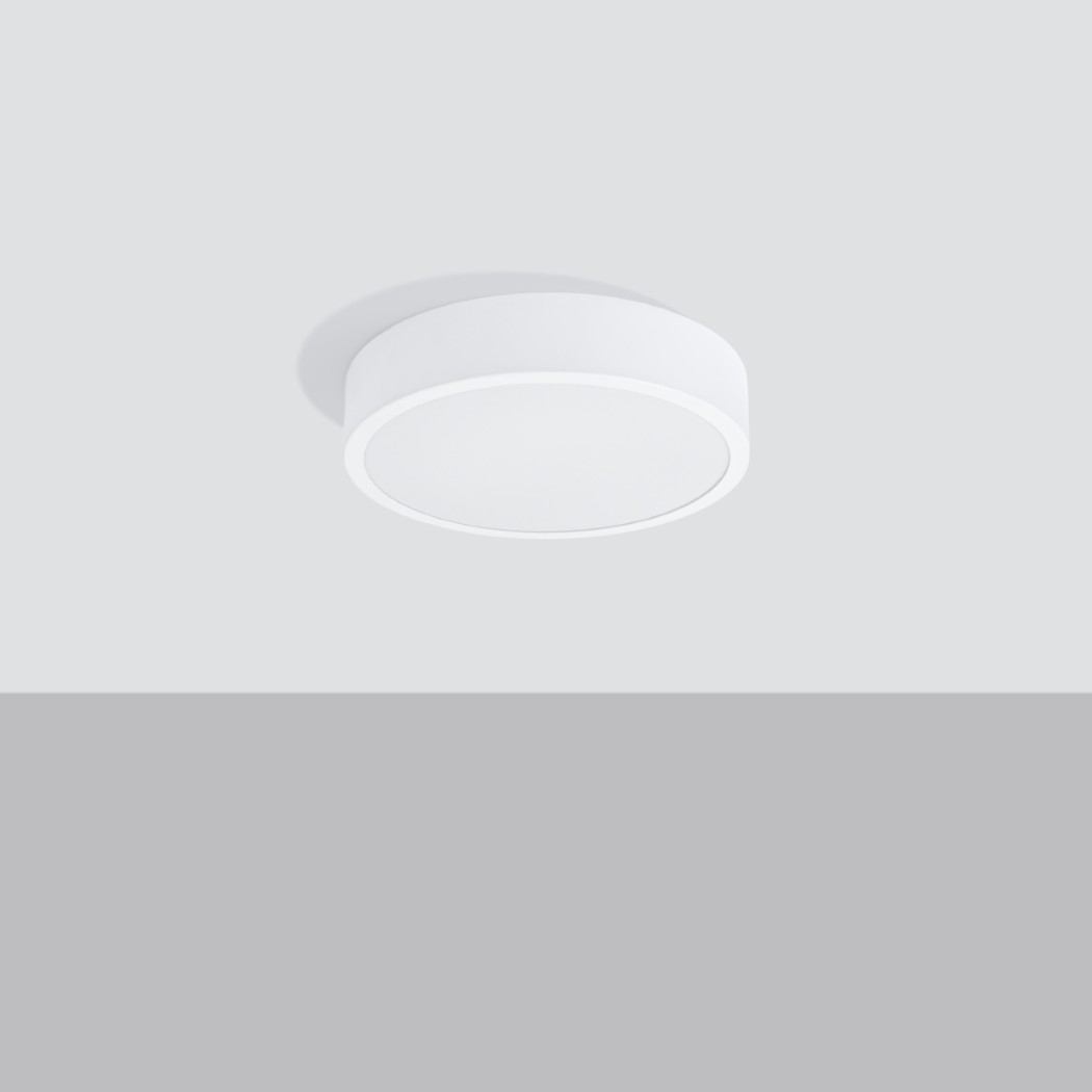Lustre plafonnier LED design blanc