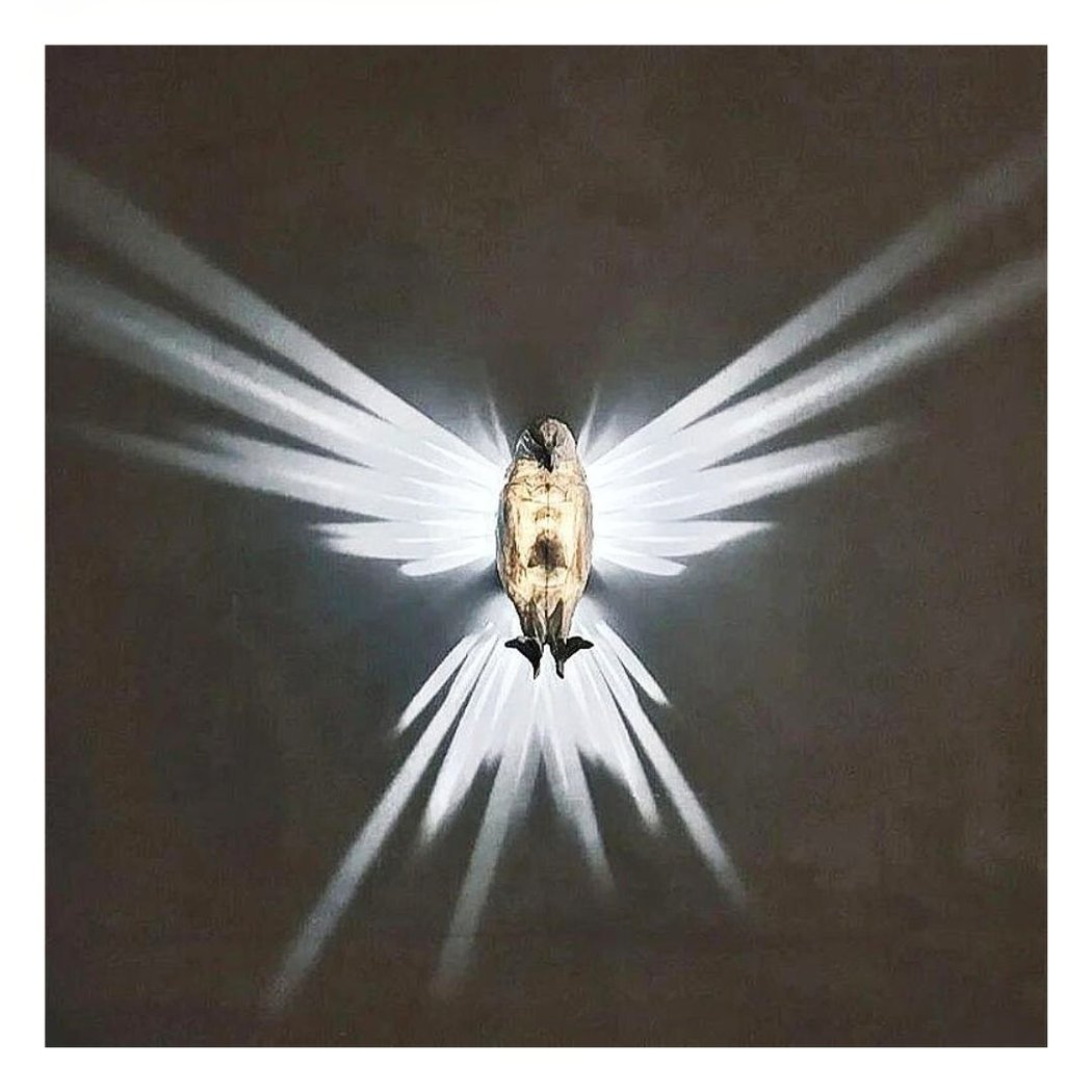 Applique murale en forme d'oiseau en 3D