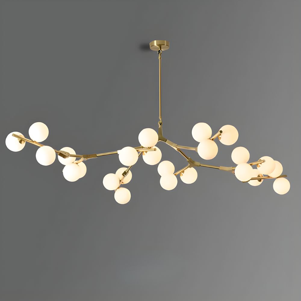 Lustre branche avec boules en verre moderne