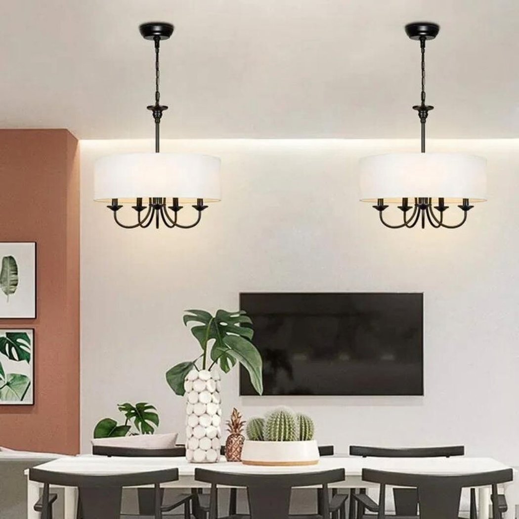 Lustre chandelier en fer forgé style vintage