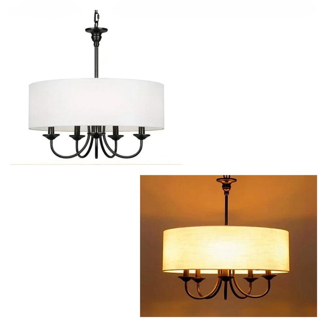 Lustre chandelier en fer forgé style vintage