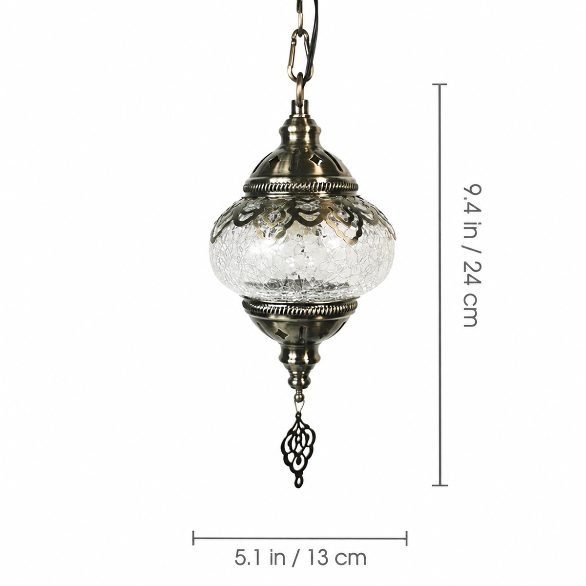 Lustre dans le style marocain en fer