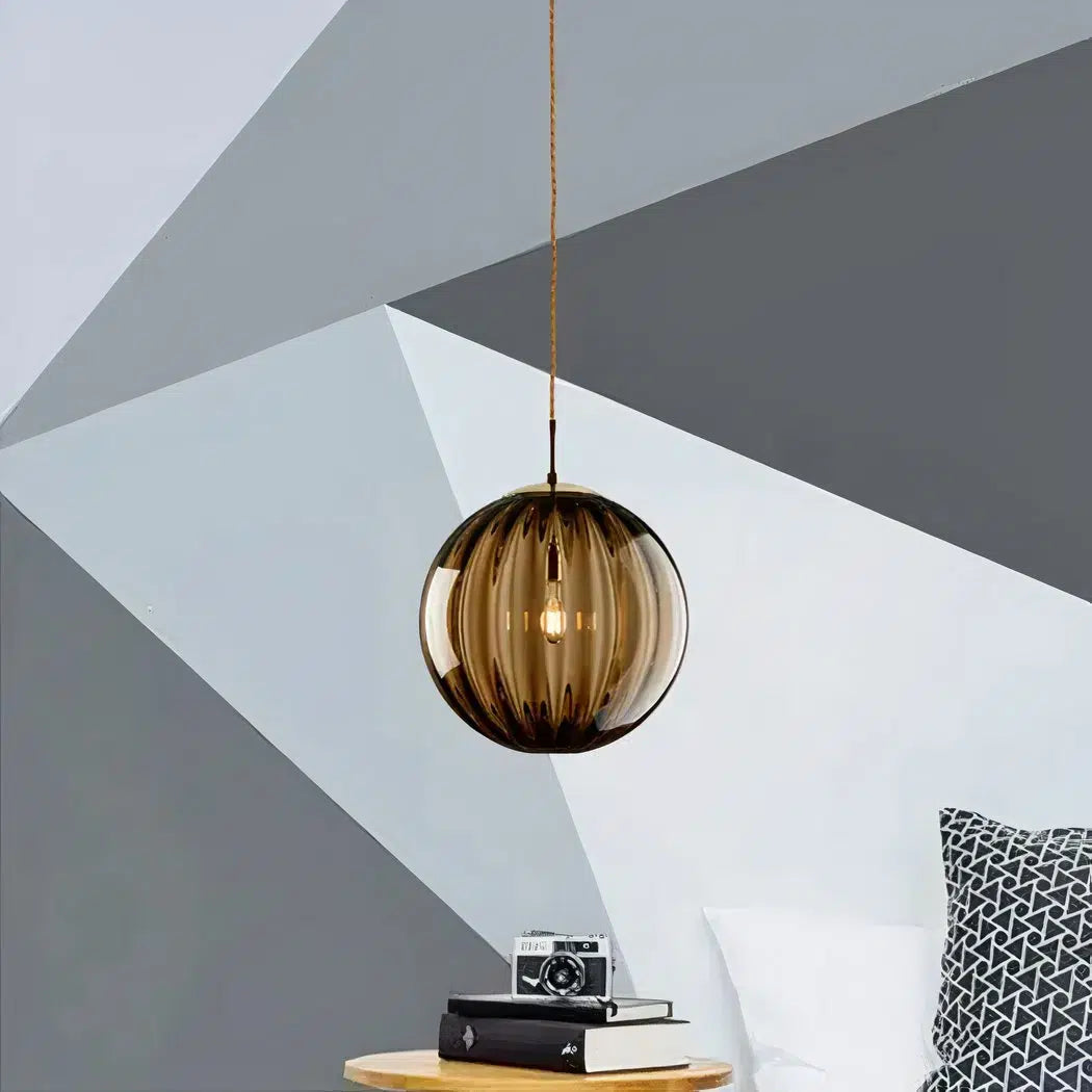 Suspension boule LED suspendue design nordique moderne