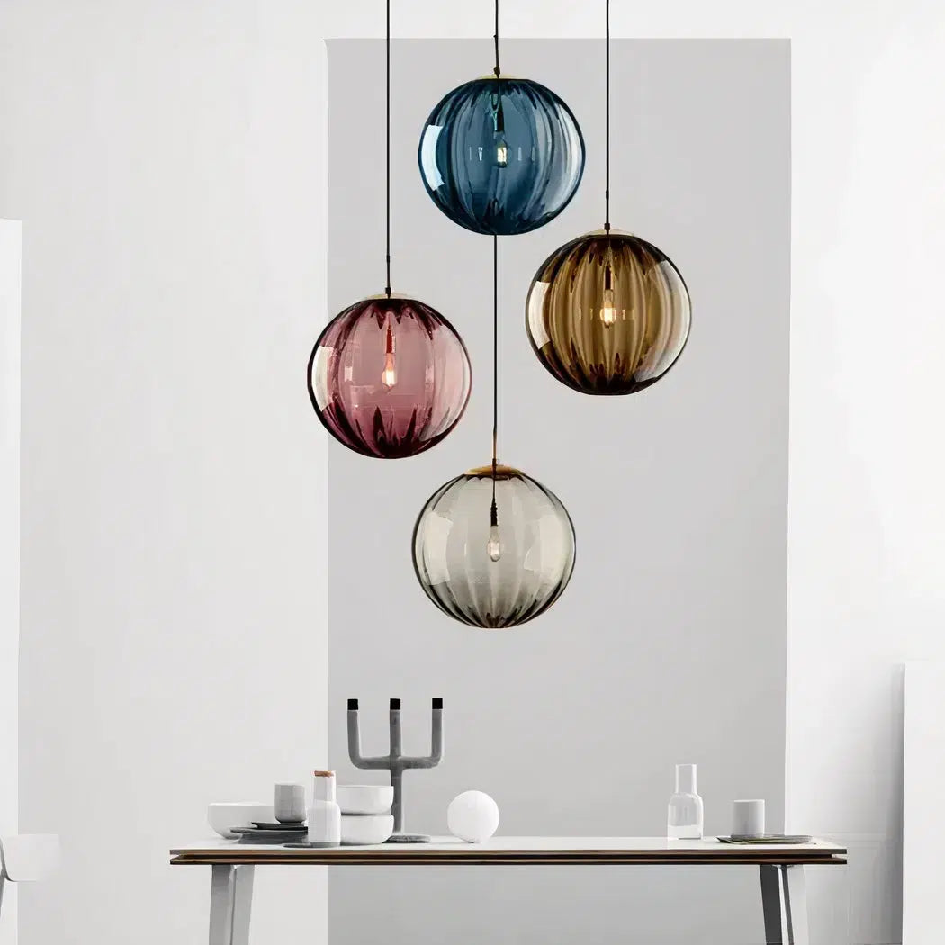 Suspension boule LED suspendue design nordique moderne