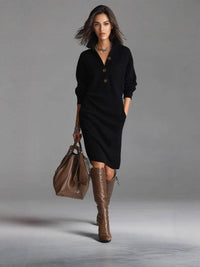 Marlowe | Relaxed Button-Up Jumper Dress