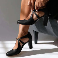 Raina | Elegant Comfort Strap Heels