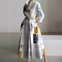 Alora | Elegant Front Wrap Collared Maxi Dress