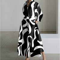 Alora | Elegant Front Wrap Collared Maxi Dress