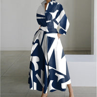 Alora | Elegant Front Wrap Collared Maxi Dress