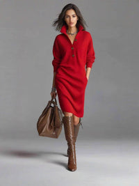 Marlowe | Relaxed Button-Up Jumper Dress