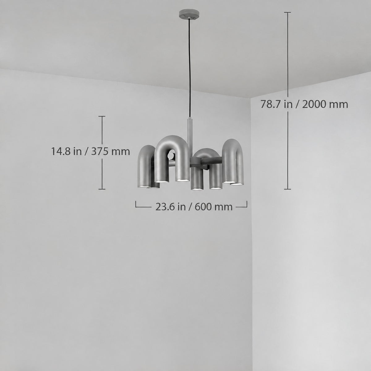 Lustre art déco avec éléments orientables