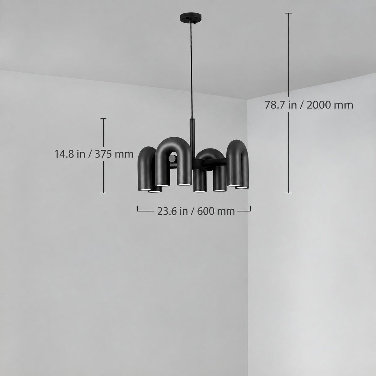 Lustre art déco avec éléments orientables