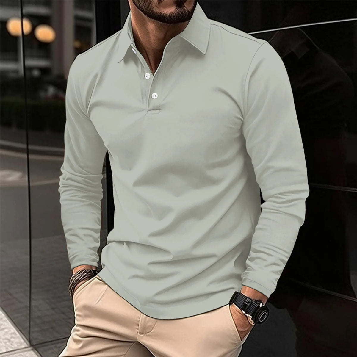 Luca | Smart Casual Long-Sleeved Polo