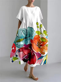Amanda | Elegant Loose Round Neck Dress