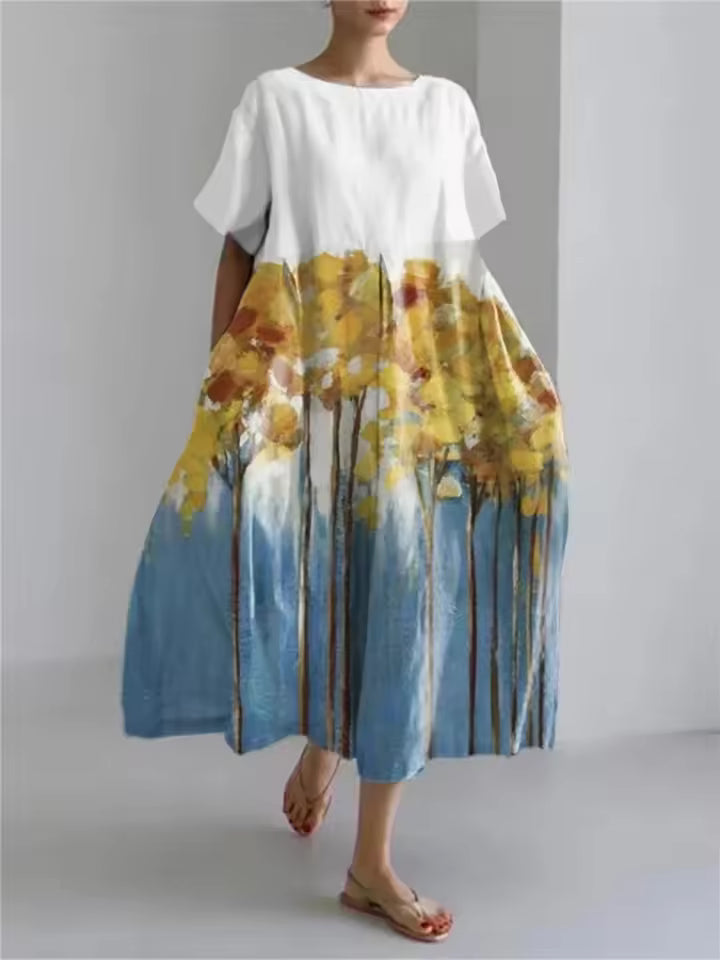 Amanda | Elegant Loose Round Neck Dress