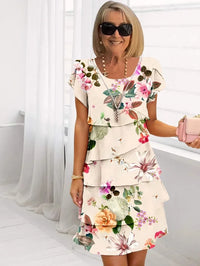 Rosie | Floral Tiered Chiffon Dress