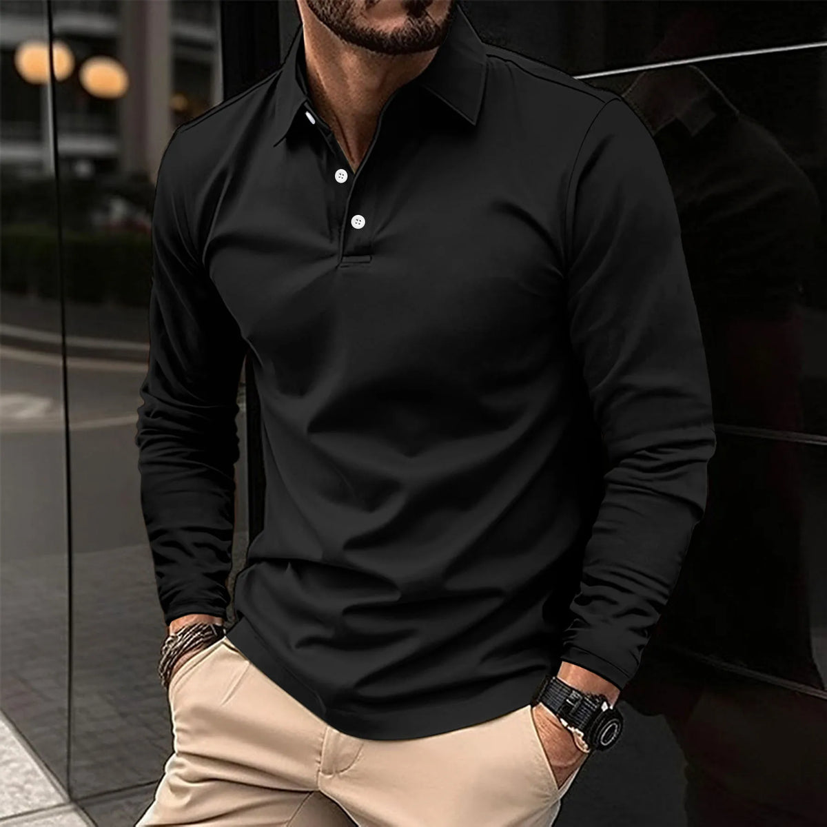 Luca | Smart Casual Long-Sleeved Polo