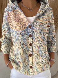Jenna | Elegant  Button Hooded Sweater