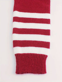 Lydia | Striped-Cuff Ribbed Sweater
