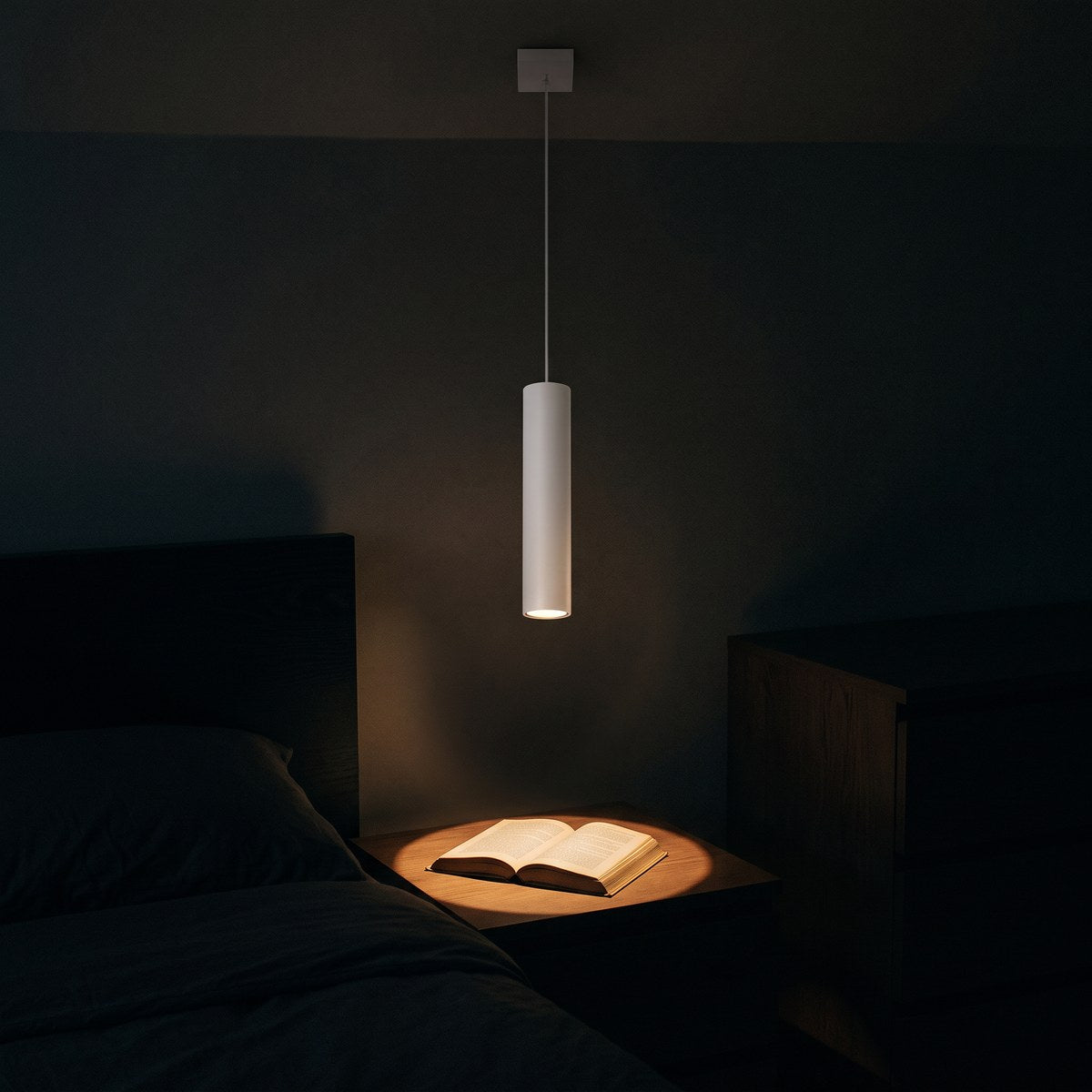 Suspension tube en métal de 30 cm, 2 coloris
