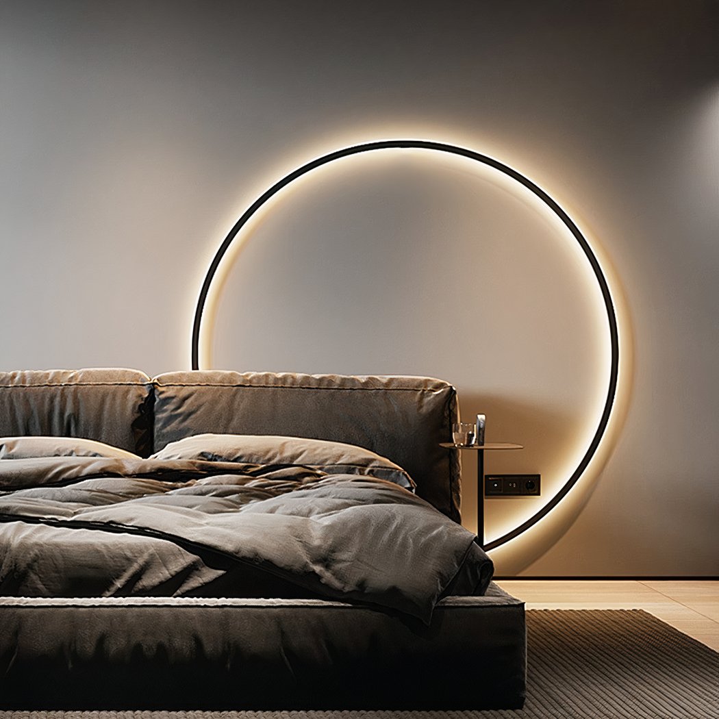 Applique mural tête de lit en forme de rond