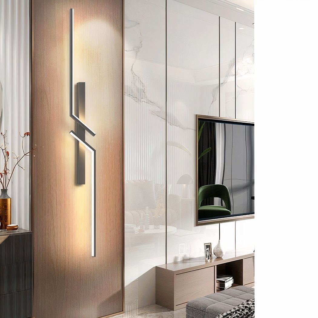 Applique murale design minimaliste effet miroir linéaire