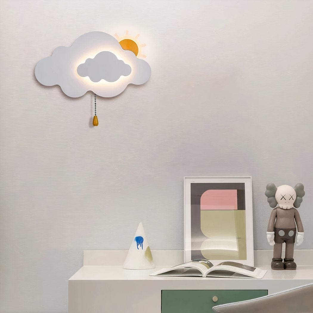 Applique murale nuage et soleil chambre d'enfant