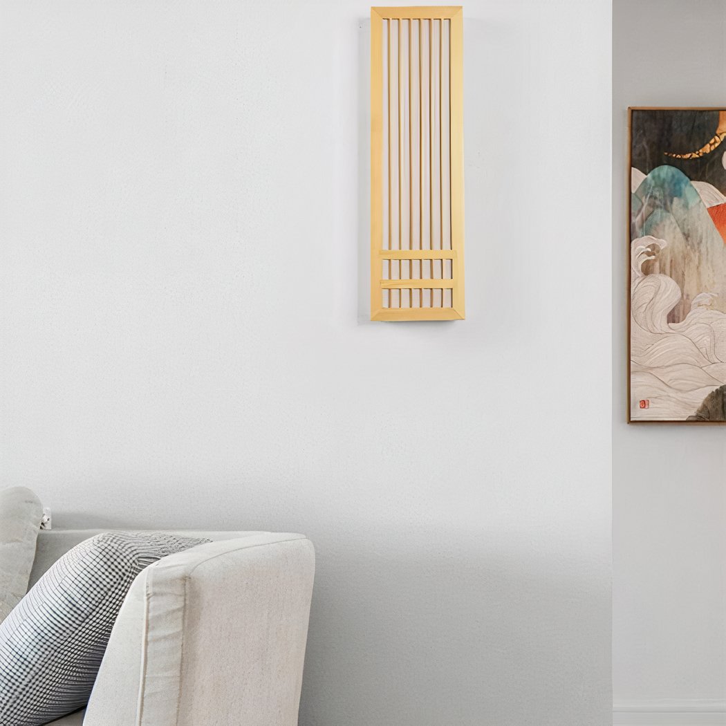 Applique murale japonaise en bois