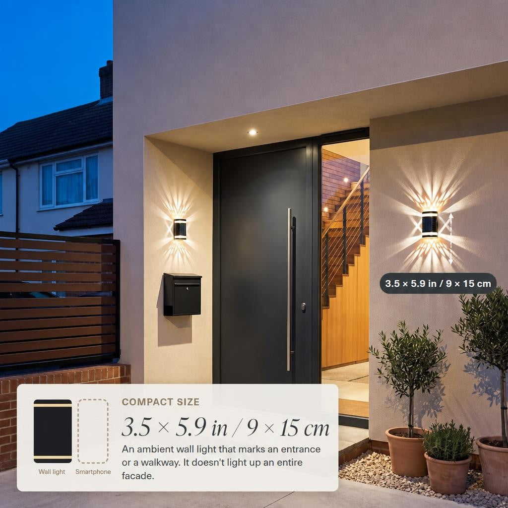 Applique murale solaire LED : imperméable et sans fil