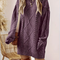 Helene | Cable-Textured Sweater Dress
