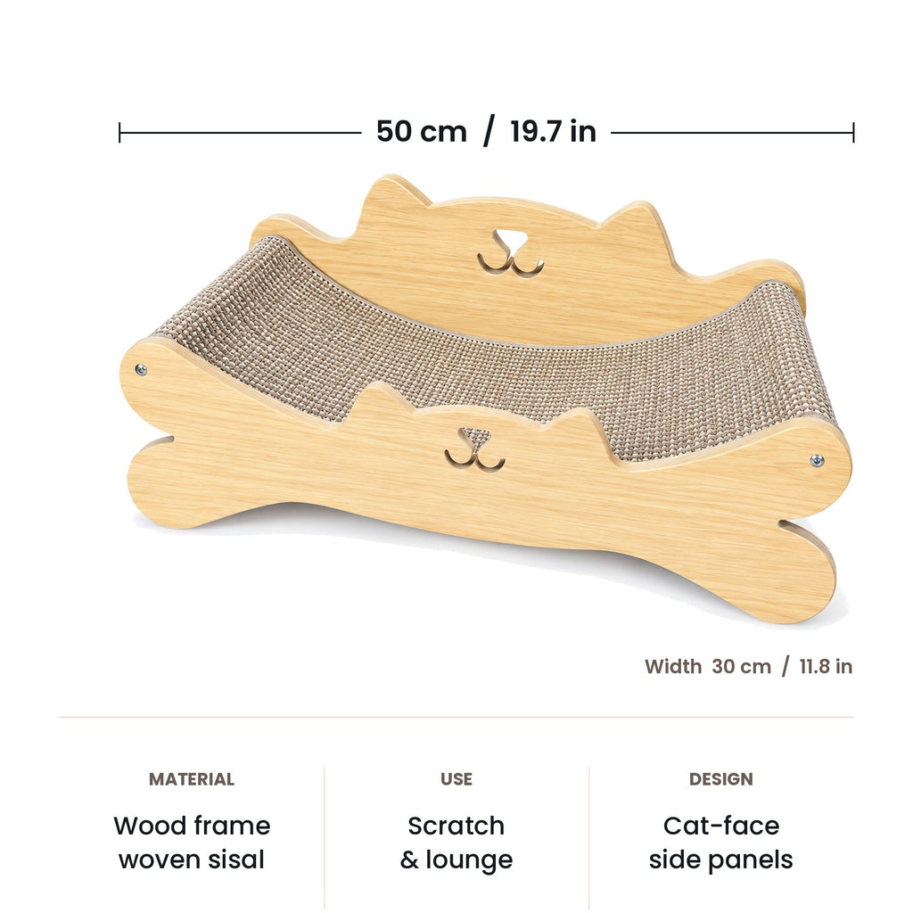 Cat scratcher bed dimensions: 19.7 x 11.8 in (50 x 30 cm)