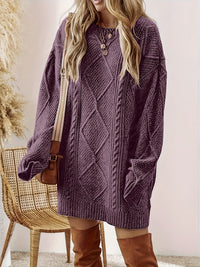 Helene | Cable-Textured Sweater Dress