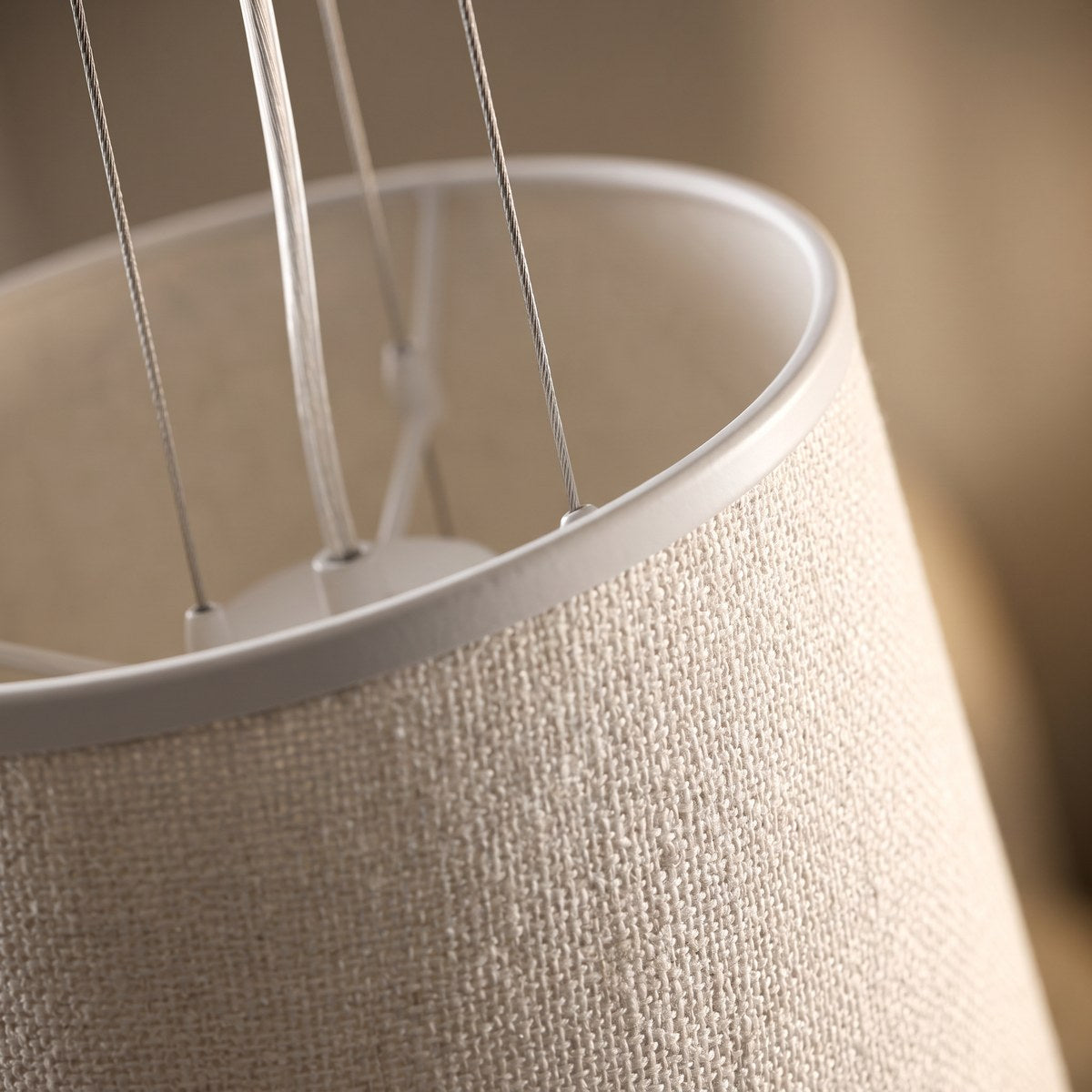 Suspension abat-jour conique en tissu de 50 cm, 2 coloris