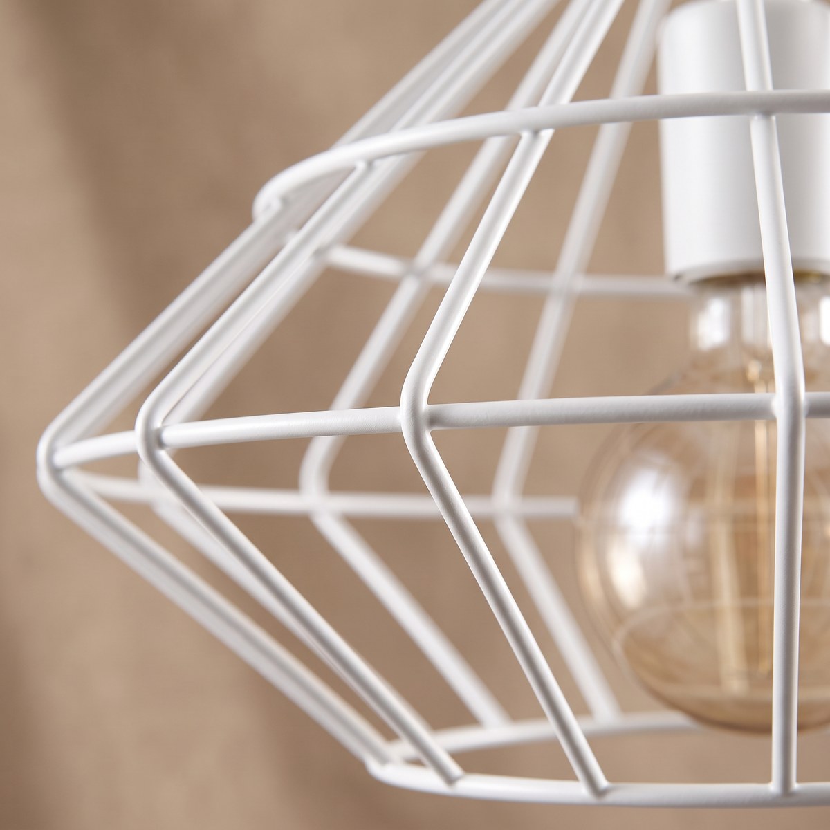 Suspension cage losange en fil d'acier de 32 cm, 2 coloris