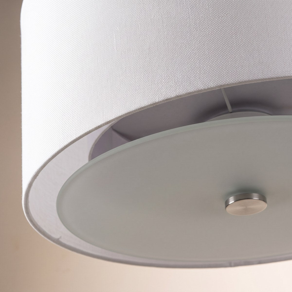 Suspension tambour en tissu de 70 cm avec diffuseur, 2 coloris