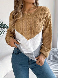 Blythe | Color-Block Round Neck Sweater