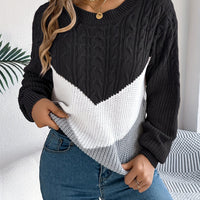 Blythe | Color-Block Round Neck Sweater