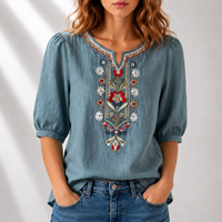 Lucia | Floral Embroidered Blouse