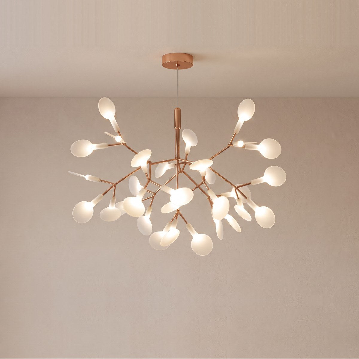 Lustre suspension moderne à LED original en forme d'arbre
